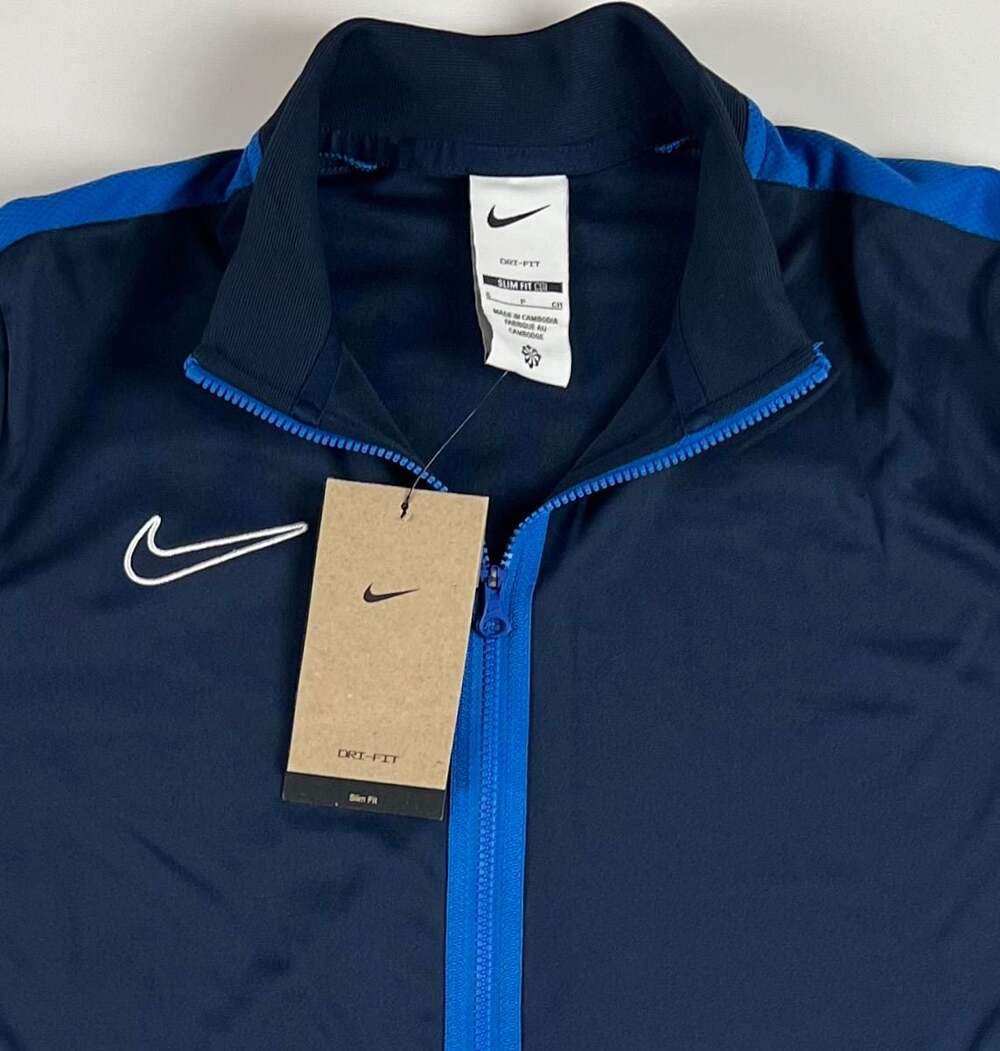 Nike Dri-FIT Academy Soccer Track Jacket - Navy Blue/Royal Blue Size S
